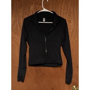 YOGALICIOUS LUX Heather Charcoal Ultrasoft Full-Zip Active Workout Jacket Size M